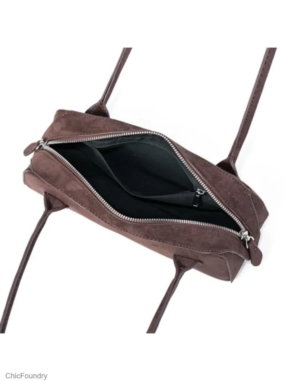 Chic Faux Suede Hobo Shoulder Bag Purse for Women Satchel Handbag